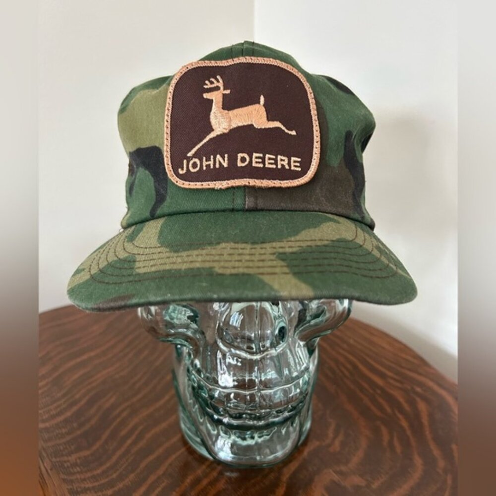 Vintage John Deere Camo Mesh Trucker Hat